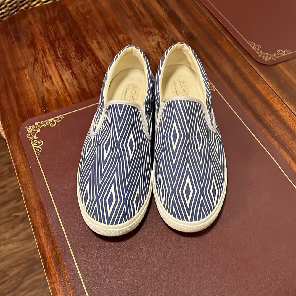 Blue & white shoes